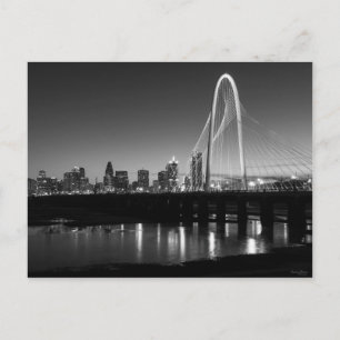Postal Escala de grises Dallas Skyline Dawn