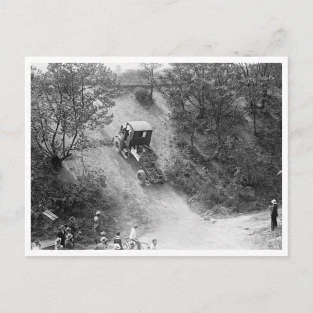 Postal Escalada de la colina de las cuatro ruedas (Anverso)