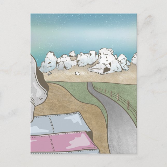 Postal escalada en roca en Castle hill Nueva Zelanda (Anverso)