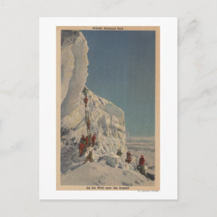 Postal Escaladores de hielo en el Parque Nacional Rainier