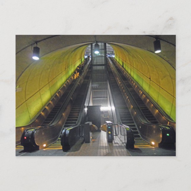 Postal Escaladores de la estación de metro de Rosslyn 001 (Anverso)