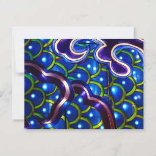 Postal Escalas azules brillantes