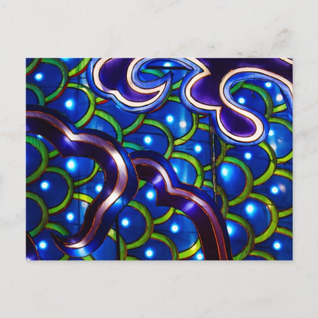 Postal Escalas azules brillantes (Anverso)