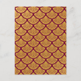 Postal Escalas de sirenas Art Deco - Magenta