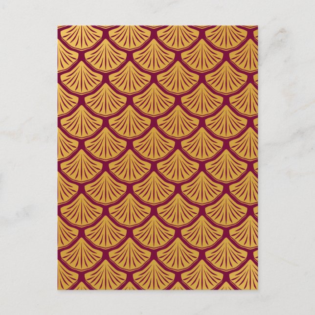 Postal Escalas de sirenas Art Deco - Magenta (Anverso)