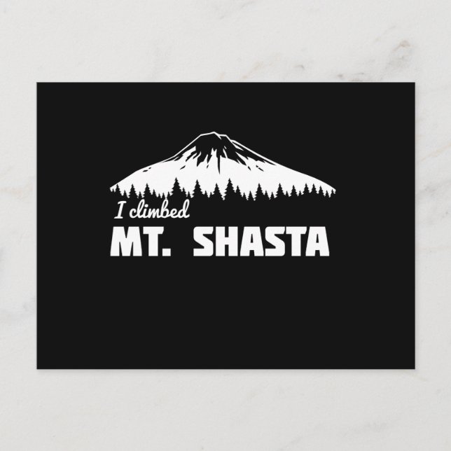 Postal Escalé el monte Shasta (Anverso)