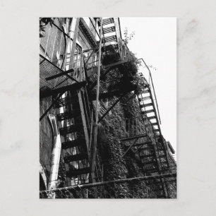 Postal Escalera de edificio de apartamentos de hierro vie