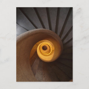 Postal Escalera de espiral antigua
