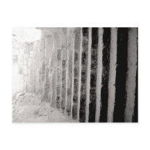 Escalera de fotografías de paisajes blancos y negr