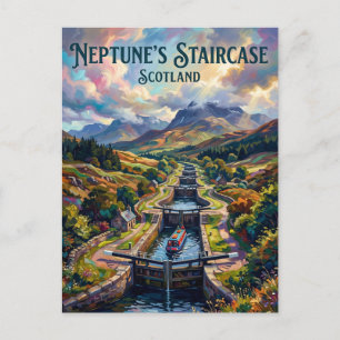 Postal Escalera de Neptuno Escocia