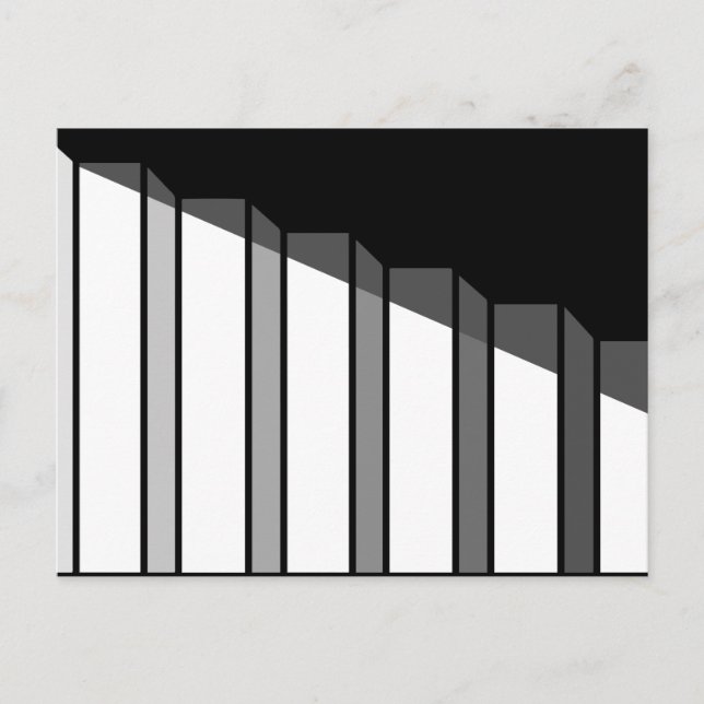 Postal Escalera de pasos de ilusión óptica (Anverso)