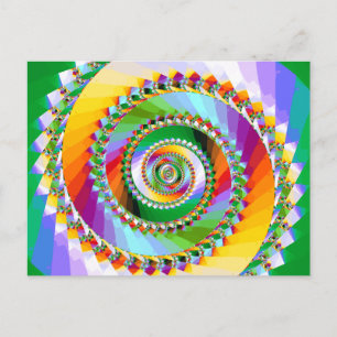 Postal Escalera de sueños Fantasy Fractal