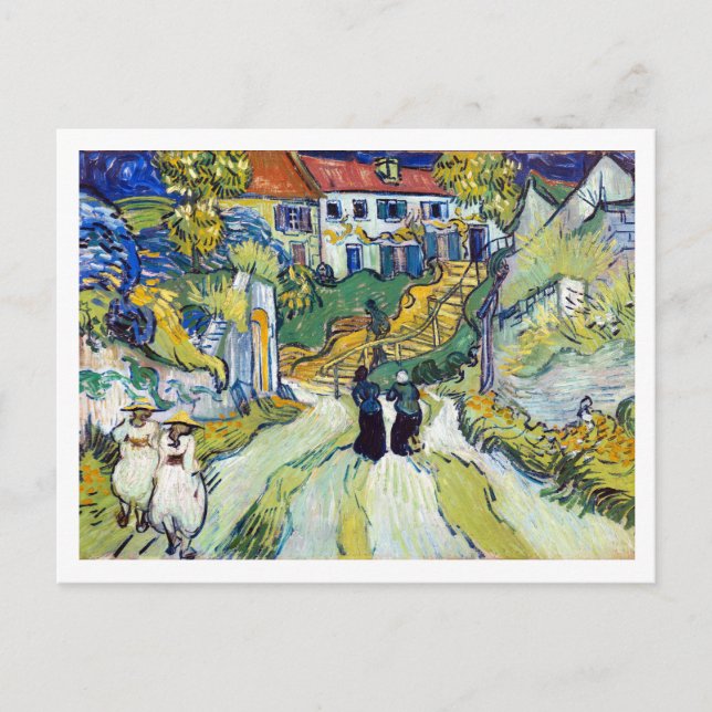 Postal Escalera de Van Gogh en Auvers (1890) (Anverso)
