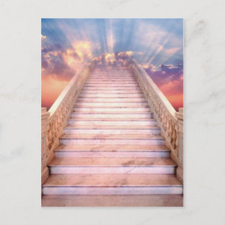 Postal escalera hacia el cielo