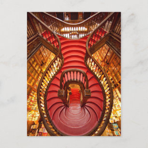 Postal Escalera roja ornamentada, Portugal