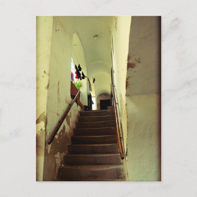 Postal Escalera romántica en Keszthely, Hungría (Anverso)