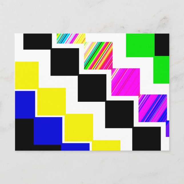 Postal Escaleras de colores (Anverso)