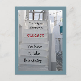 Postal Escaleras de Mykonos. No hay ascensor para el éxit