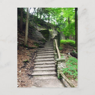 Postal Escaleras De Piedra Del Parque Estatal Letchworth 