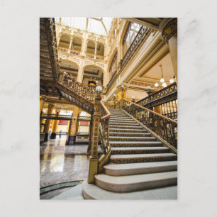 Postal Escaleras del Palacio de Correos Ciudad de México