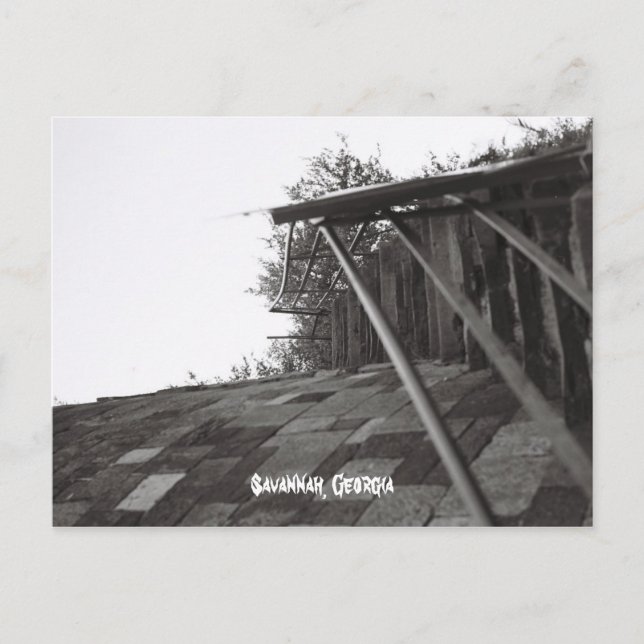 Postal escaleras que suben aullar st, sabana, Georgia (Anverso)