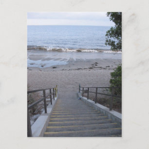 Postal escalones hasta la playa