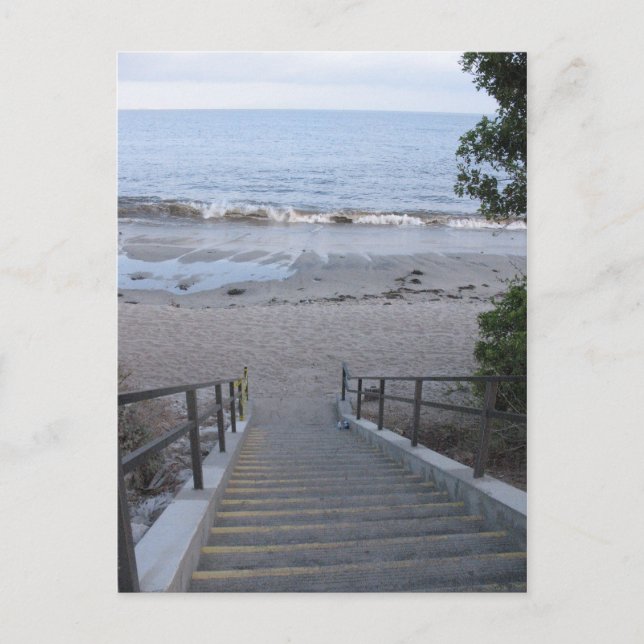 Postal escalones hasta la playa (Anverso)