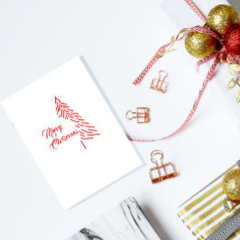 Postal Escándalo de árbol navideño Minimalista simple fes