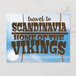 Postal Escandinavia hogar del poster personalizado viking