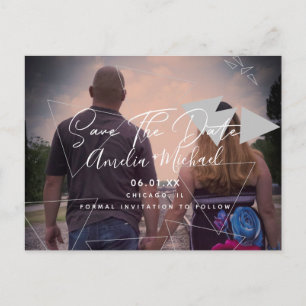 Postal Escanear formas geométricas Gris Guardar la foto d