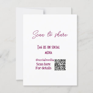 Postal Escanear para compartirnos etiquetas en medios soc