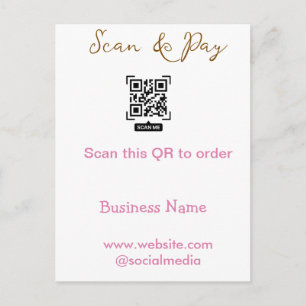 Postal Escanear para ordenar escanear código QR añadir si