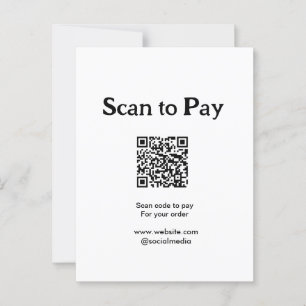 Postal Escanear para pagar el pedido código QR agregar si