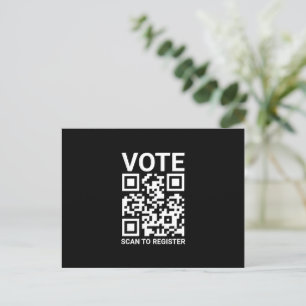 Postal Escaneo de votos Código QR para registrar al perso