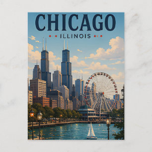 Postal Escapada de viaje a la ciudad de Chicago Illinois