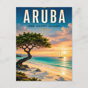 Postal 🌴 Escape a la playa caribeña de Aruba ☀️