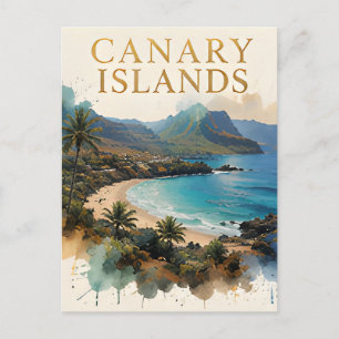 Postal Escape Costero Art Déco de las Islas Canarias