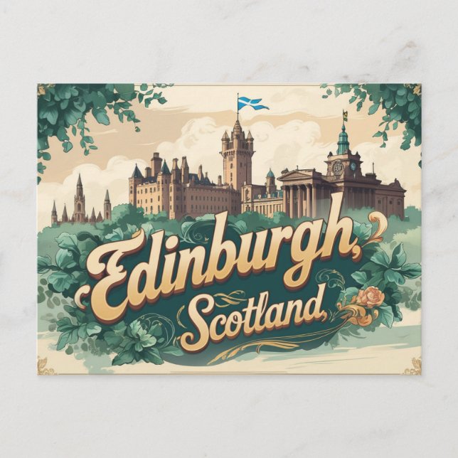 Postal Escape de Edinburgh Retro (Anverso)