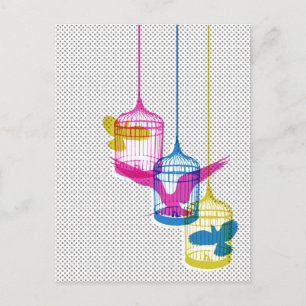 Postal Escape de jaula de aves