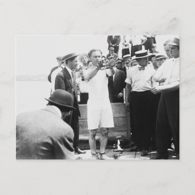 Postal Escape de la caja de seguridad del mago Harry Houd (Anverso)