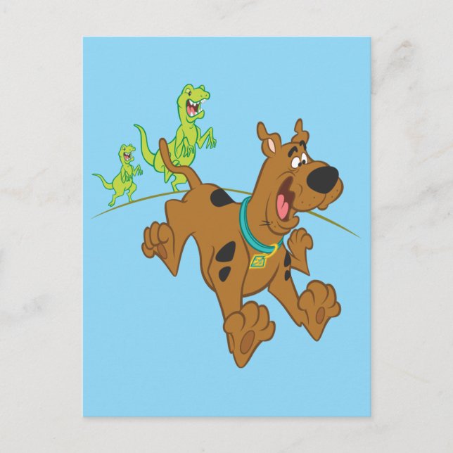 Postal Escape de los dinosaurios Scooby-Doo (Anverso)