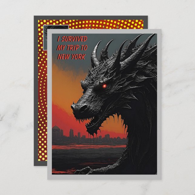 Postal Escape en estilo: Viajes de arte noir personalizad (Anverso / Reverso)