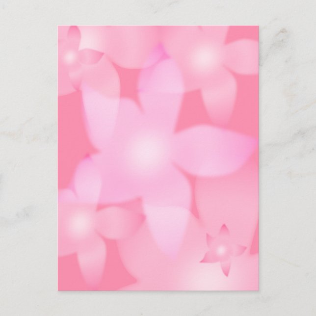 Postal Escape floral rosa (Anverso)