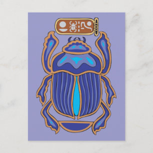 Postal Escarabajo egipcio Scarab Dung Dung