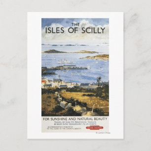 Postal Escena aérea del Poster de la ciudad y del ferroca