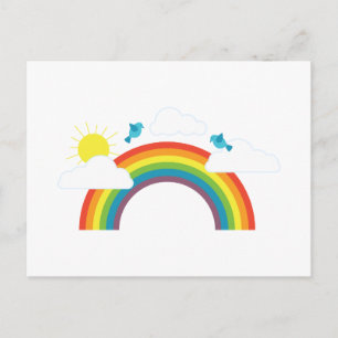Postal Escena arcoiris