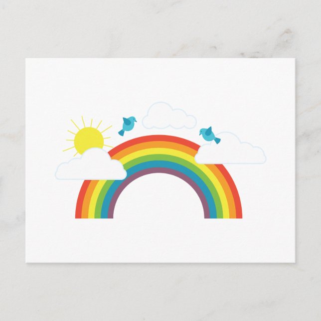Postal Escena arcoiris (Anverso)