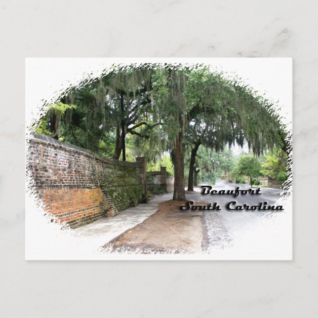 Postal Escena callejera, Beaufort, SC (Anverso)