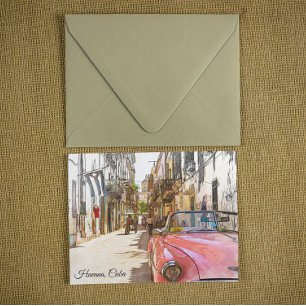 Postal Escena callejera de arte de viaje vintage de La Ha
