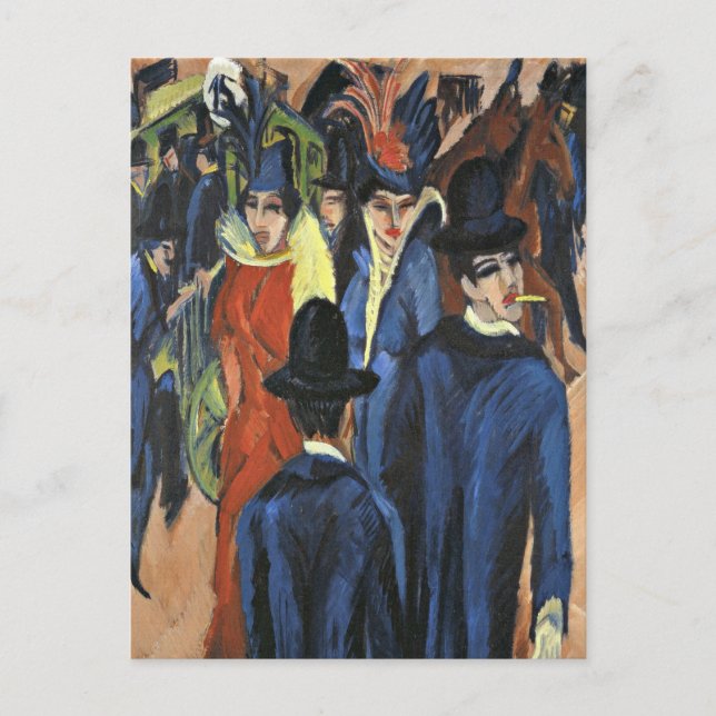 Postal Escena callejera de Berlín - Ernst Ludwig Kirchner (Anverso)
